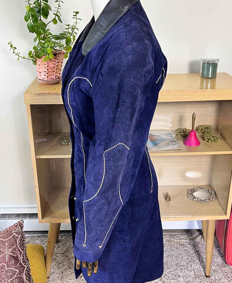 Blue Suede Leather 1980s North Beach - Image 3