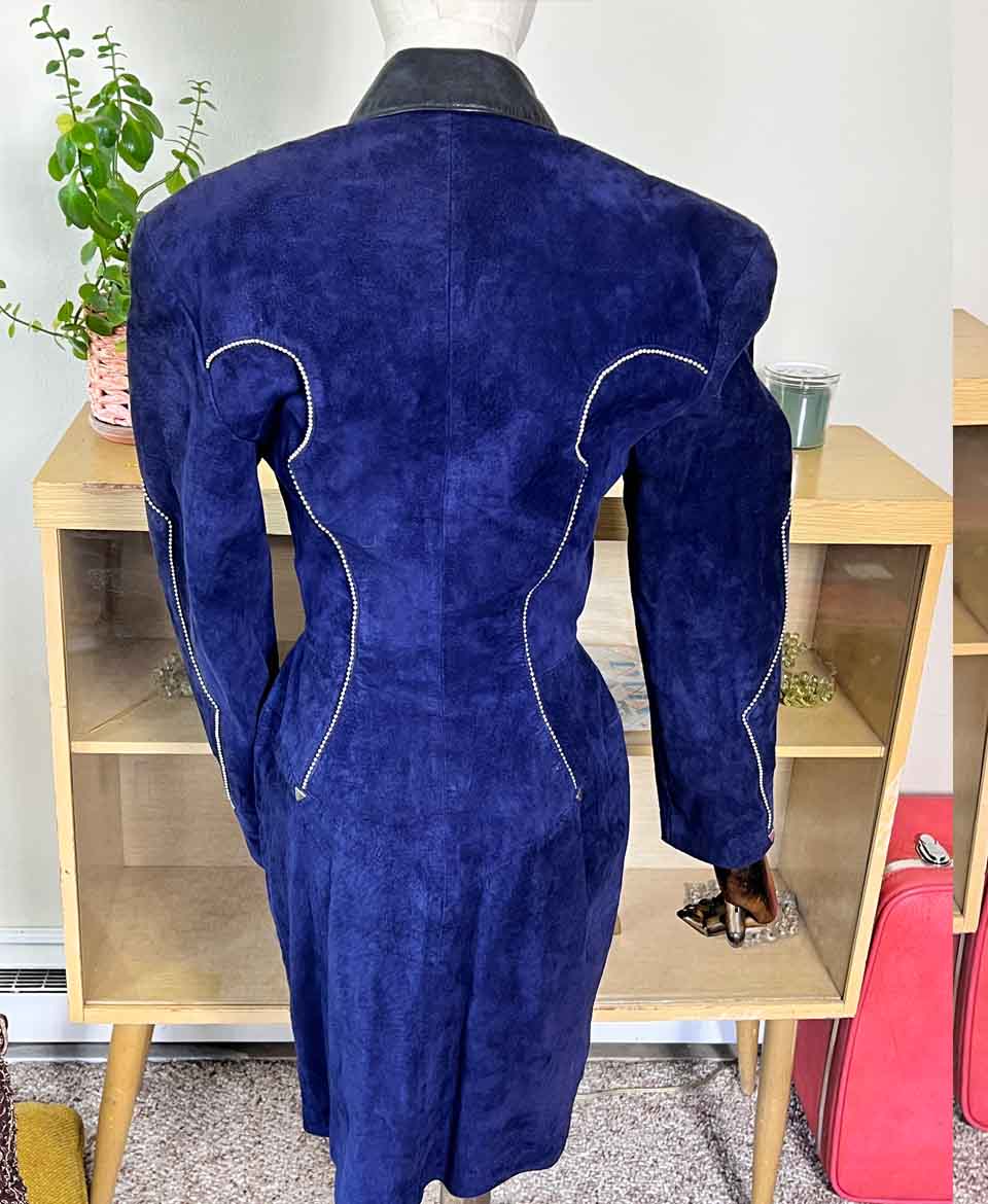 Blue Suede Leather 1980s North Beach - Image 4